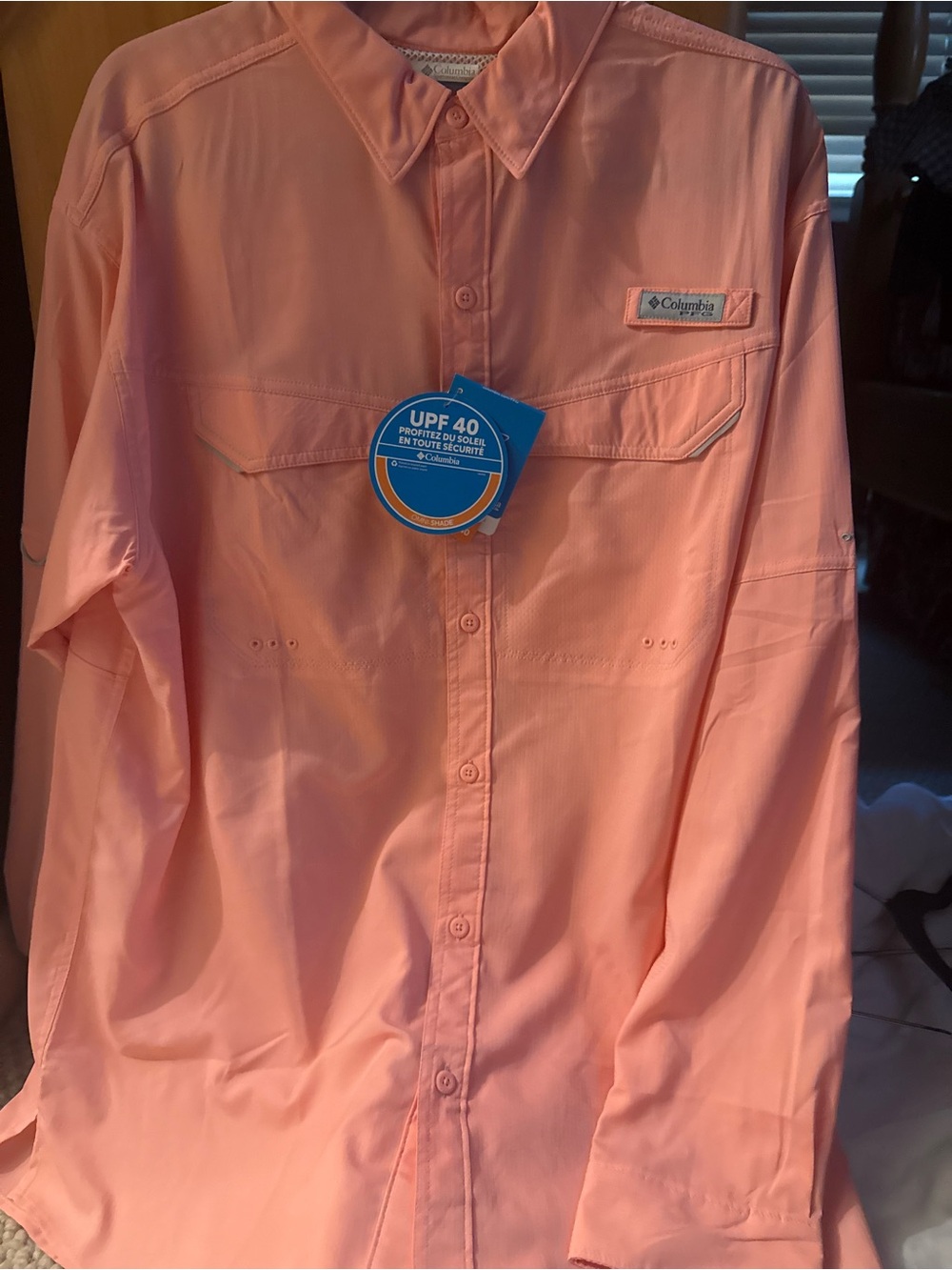 Columbia Coral Pink Long-Sleeve UPF Shirt